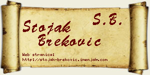 Stojak Breković vizit kartica